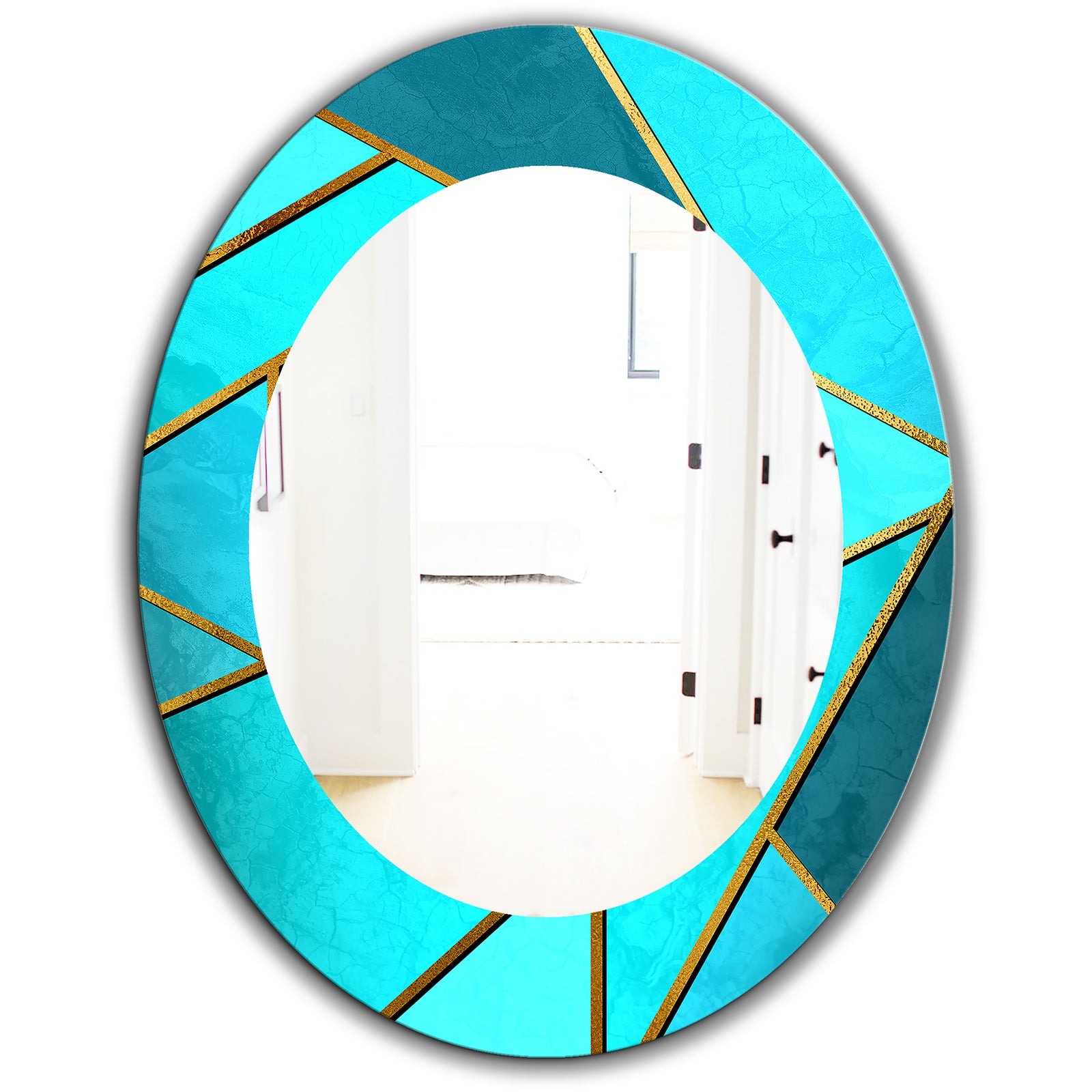 Capital Gold Honeycomb 3 - Modern Mirror - Oval or Round Wall Mirror