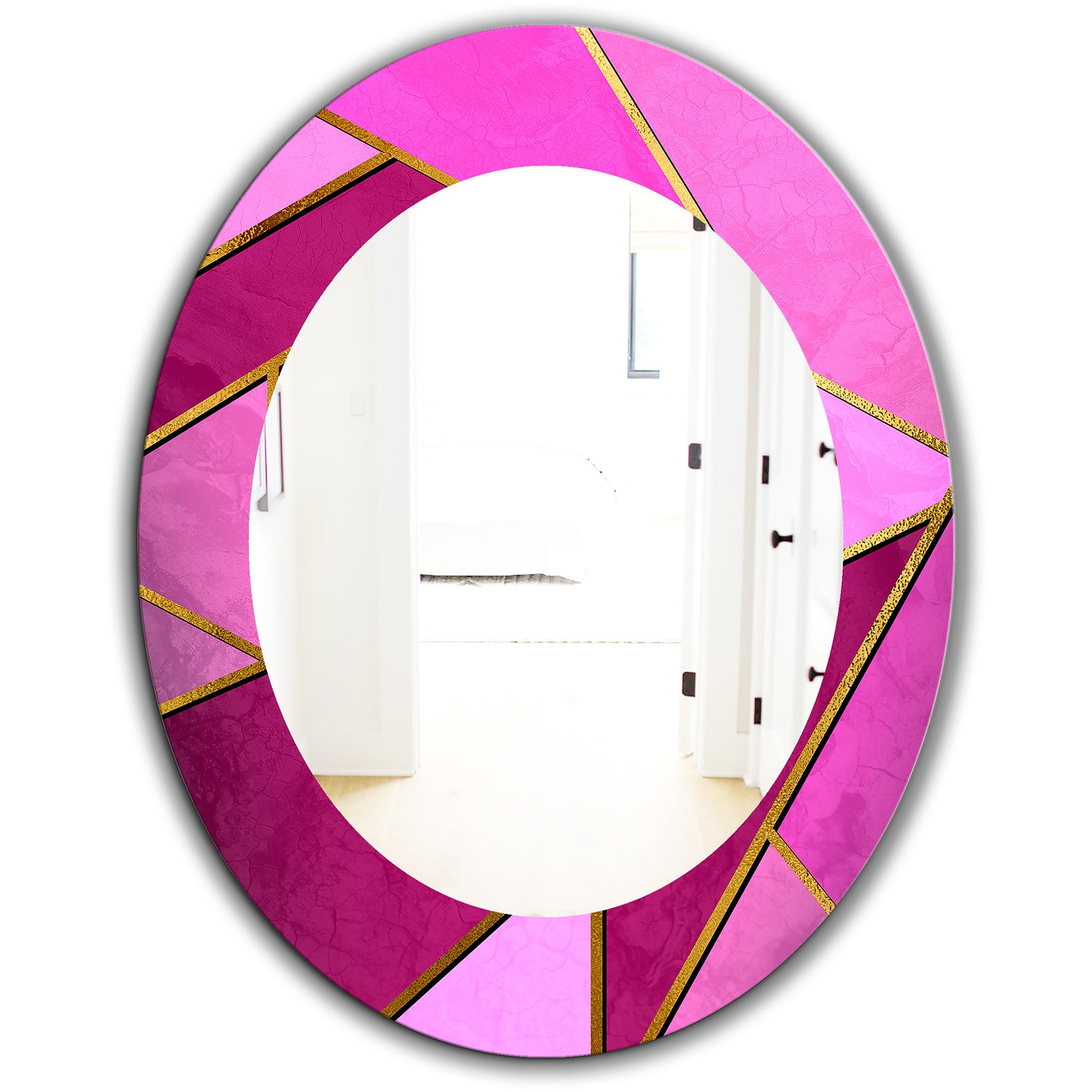 Capital Gold Honeycomb 4 - Modern Mirror - Oval or Round Wall Mirror