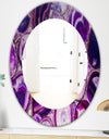 Marbled Geode 9 - Mid-Century Mirror - Oval or Round Wall Mirror
