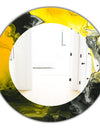 Marbled Yellow 1 - Modern Mirror - Oval or Round Wall Mirror