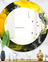 Marbled Yellow 1 - Modern Mirror - Oval or Round Wall Mirror