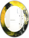 Marbled Yellow 1 - Modern Mirror - Oval or Round Wall Mirror
