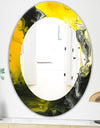 Marbled Yellow 1 - Modern Mirror - Oval or Round Wall Mirror