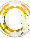 Marbled Yellow 2 - Modern Round or Oval Wall Mirror - Space