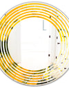 Marbled Yellow 2 - Modern Round or Oval Wall Mirror - Wave