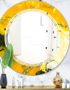 Marbled Yellow 2 - Modern Round or Oval Wall Mirror - Triple C