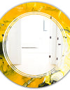 Marbled Yellow 2 - Modern Round or Oval Wall Mirror - Triple C