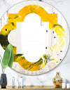 Marbled Yellow 2 - Modern Round or Oval Wall Mirror - Quatrefoil
