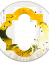 Marbled Yellow 2 - Modern Round or Oval Wall Mirror - Quatrefoil