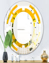 Marbled Yellow 2 - Modern Round or Oval Wall Mirror - Space