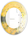 Marbled Yellow 2 - Modern Round or Oval Wall Mirror - Wave