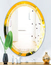 Marbled Yellow 2 - Modern Round or Oval Wall Mirror - Triple C