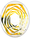 Marbled Yellow 2 - Modern Round or Oval Wall Mirror - Whirl