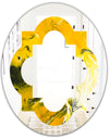 Marbled Yellow 2 - Modern Round or Oval Wall Mirror - Quatrefoil