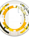 Marbled Yellow 3 - Modern Round or Oval Wall Mirror - Space