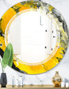 Marbled Yellow 3 - Modern Round or Oval Wall Mirror - Triple C