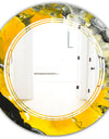 Marbled Yellow 3 - Modern Round or Oval Wall Mirror - Triple C