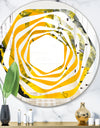 Marbled Yellow 3 - Modern Round or Oval Wall Mirror - Whirl