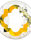 Marbled Yellow 3 - Modern Round or Oval Wall Mirror - Quatrefoil
