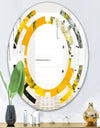 Marbled Yellow 3 - Modern Round or Oval Wall Mirror - Space