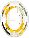 Marbled Yellow 3 - Modern Round or Oval Wall Mirror - Space