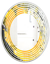 Marbled Yellow 3 - Modern Round or Oval Wall Mirror - Wave