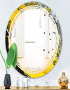 Marbled Yellow 3 - Modern Round or Oval Wall Mirror - Triple C