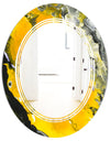 Marbled Yellow 3 - Modern Round or Oval Wall Mirror - Triple C