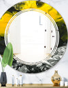 Marbled Yellow 4 - Modern Round or Oval Wall Mirror - Triple C