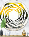 Marbled Yellow 4 - Modern Round or Oval Wall Mirror - Whirl