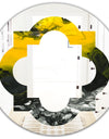 Marbled Yellow 4 - Modern Round or Oval Wall Mirror - Quatrefoil