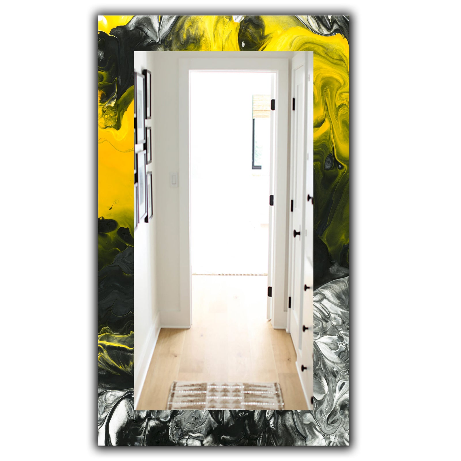 Marbled Yellow 4 - Modern Mirror - Vanity Mirror