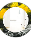 Marbled Yellow 4 - Modern Mirror - Oval or Round Wall Mirror