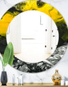Marbled Yellow 4 - Modern Mirror - Oval or Round Wall Mirror