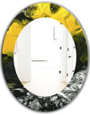 Marbled Yellow 4 - Modern Mirror - Oval or Round Wall Mirror