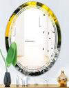 Marbled Yellow 4 - Modern Round or Oval Wall Mirror - Triple C