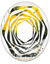 Marbled Yellow 4 - Modern Round or Oval Wall Mirror - Whirl