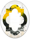 Marbled Yellow 4 - Modern Round or Oval Wall Mirror - Quatrefoil