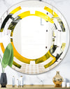 Marbled Yellow 5 - Modern Round or Oval Wall Mirror - Space