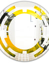 Marbled Yellow 5 - Modern Round or Oval Wall Mirror - Space
