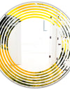 Marbled Yellow 5 - Modern Round or Oval Wall Mirror - Wave