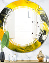 Marbled Yellow 5 - Modern Round or Oval Wall Mirror - Triple C