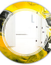 Marbled Yellow 5 - Modern Round or Oval Wall Mirror - Triple C