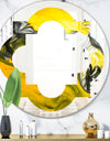 Marbled Yellow 5 - Modern Round or Oval Wall Mirror - Quatrefoil