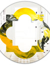 Marbled Yellow 5 - Modern Round or Oval Wall Mirror - Quatrefoil