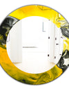 Marbled Yellow 5 - Modern Mirror - Oval or Round Wall Mirror