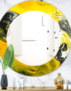 Marbled Yellow 5 - Modern Mirror - Oval or Round Wall Mirror