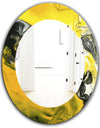 Marbled Yellow 5 - Modern Mirror - Oval or Round Wall Mirror