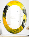 Marbled Yellow 5 - Modern Mirror - Oval or Round Wall Mirror