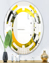 Marbled Yellow 5 - Modern Round or Oval Wall Mirror - Space